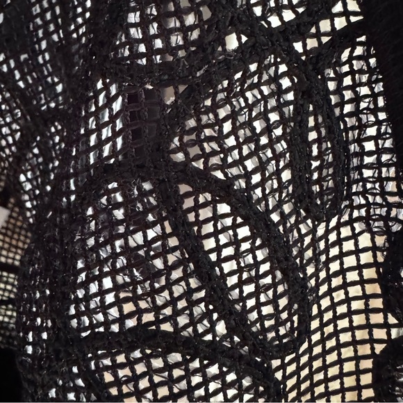 Ming Wang Floral Embroidered Knit Jacket Black and White Size L - Picture 14 of 15